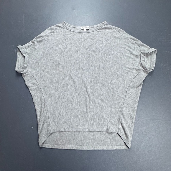 Michael Stars Shirt Women's Small Gray Short Sleeve Dolman High Low Casual Top - Picture 3 of 8